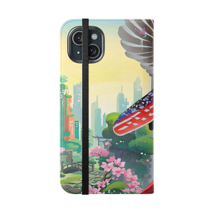 🦉⚔️ Cyberpunk Samurai Owl Flip Case – Neon Wisdom & Warrior Honor