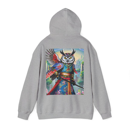 Cyberpunk Samurai Owl – Heavy Blend™ Hooded Sweatshirt