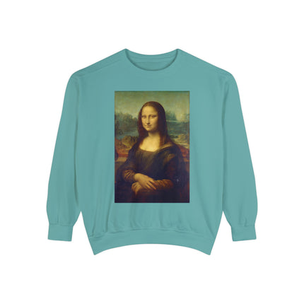 Mona Lisa by Leonardo da Vinci Unisex Garment-Dyed Sweatshirt