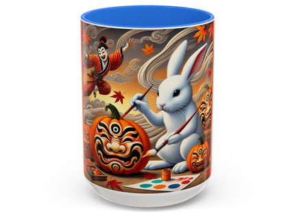 Halloween Rabbit’s Kabuki Jack-o’-Lanterns Colorful Mugs (11oz, 15oz)
