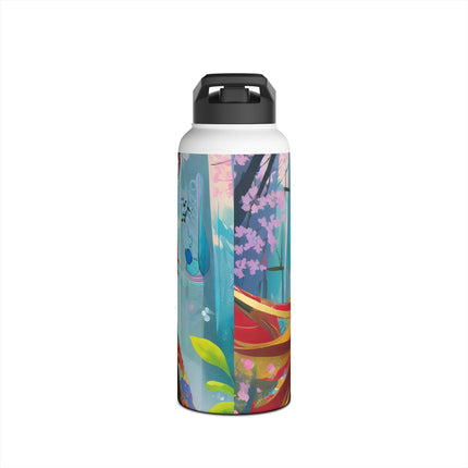 Cybernetic Red Panda Stainless Steel Water Bottle