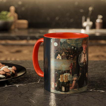 A Bar at the Folies-Bergère by Edouard Manet Colorful Mugs (11oz, 15oz)