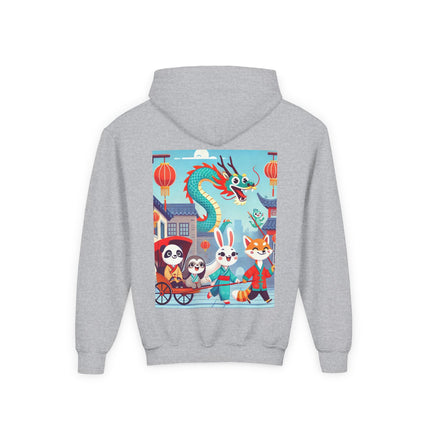 The Little Dragon and Friends Youth Hooded Sweatshirt – Friendship, Adventure & Storybook Charm