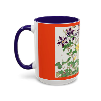 Aquilegia Flowers by Tanigami Kônan Colorful Mugs (11oz, 15oz)
