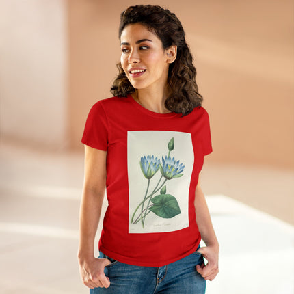 Choix des plus belles fleurs, Plate 055 by Pierre Joseph Redouté  Women's Midweight Cotton Tee