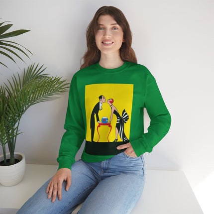 A Moment of Elegance: A Passionate Embrace Amidst Golden Splendor Heavy Blend™ Crewneck Sweatshirt