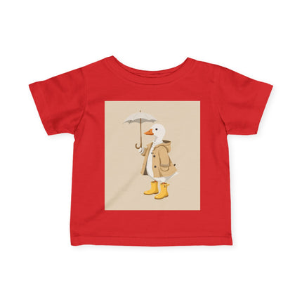 🦆☂️ The Little Rainy Day Duckling Infant Fine Jersey Tee – Whimsical Storybook Charm