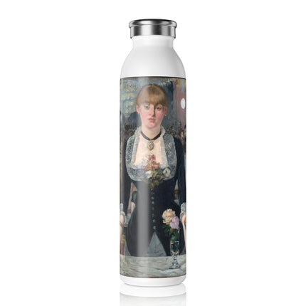 A Bar at the Folies-Bergère by Edouard Manet Slim Water Bottle