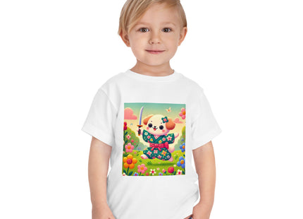 Blossom Pup’s Joyful Journey Toddler Short Sleeve Tee