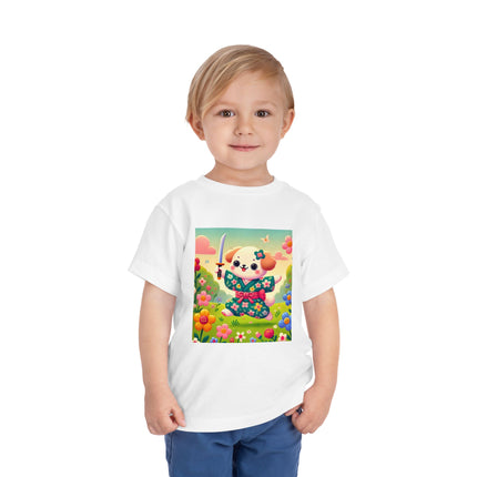 Blossom Pup’s Joyful Journey Toddler Short Sleeve Tee