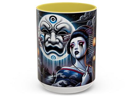Geisha’s Black Ink Tears Colorful Mugs (11oz, 15oz)