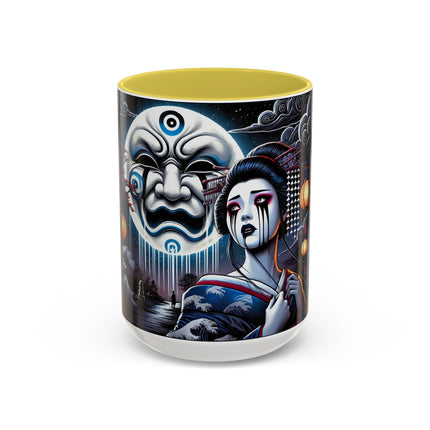 Geisha’s Black Ink Tears Colorful Mugs (11oz, 15oz)