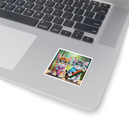 Kitten Scholars Kiss-Cut Stickers (4 Sizes)