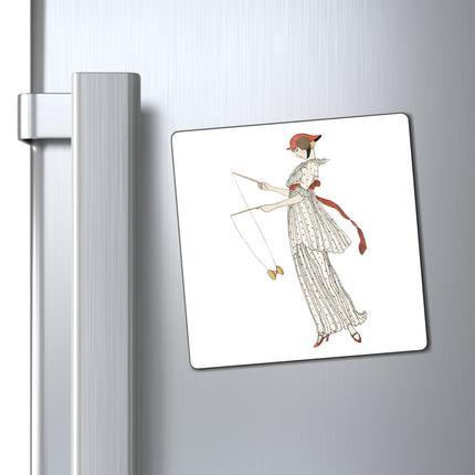Robe de linon imprimé (Printed linen dress) by George Barbier Magnets (3 Sizes)