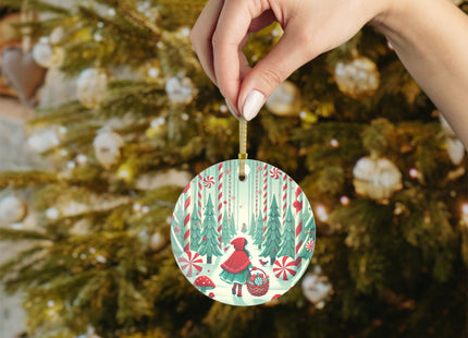 Enchanted Candy Forest Glass Ornament