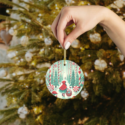 Enchanted Candy Forest Glass Ornament