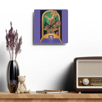 October & Opal, Tourmaline Zodiac Acrylic Wall Clock