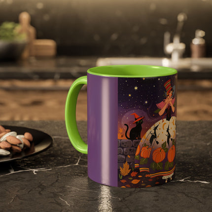 🎃🌙 The Pumpkin Moon Dress Colorful Mug – Whimsical Halloween Fashion