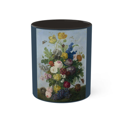Bouquet of Flowers and a Nest by Sebastian Wegmayr Colorful Mugs, 11oz