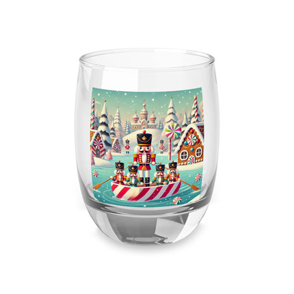 Nutcracker Candy-Striped Adventure Whiskey Glass