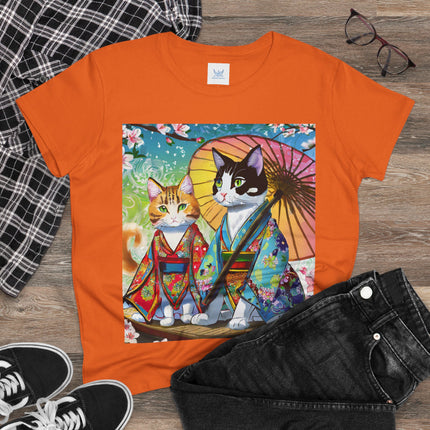 Kimono Kitties Cotton Tee