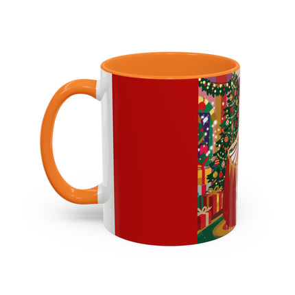 🎄💃 The Christmas Mirror Duet Colorful Mug – Art Deco Holiday Elegance