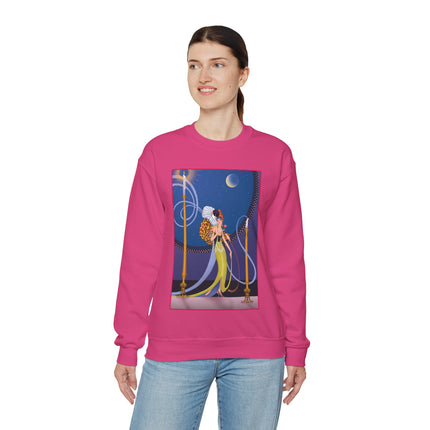 Smoke and Secrets: A Glamorous Encounter in Prohibition Era Heavy Blend™ Crewneck Sweatshirt