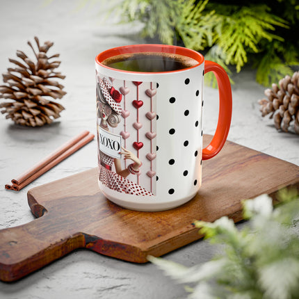 Fashionably Yours, XOXO Colorful Mugs (11oz, 15oz)