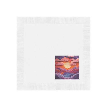 Dramatic Sunset Sky White Coined Napkins