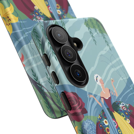 🌹🌿 The Willow Garden Promenade Phone Case – Art Deco Floral Elegance