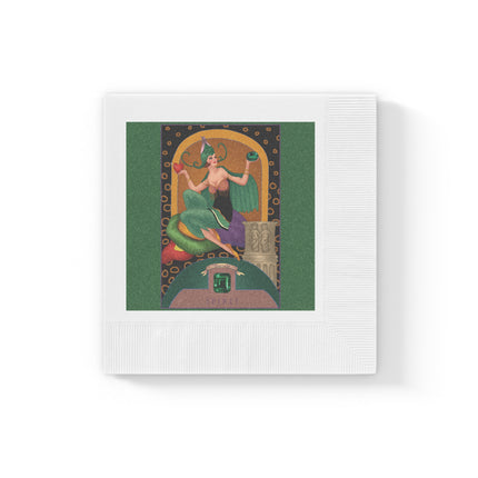 May & Emerald Zodiac White Coined Napkins