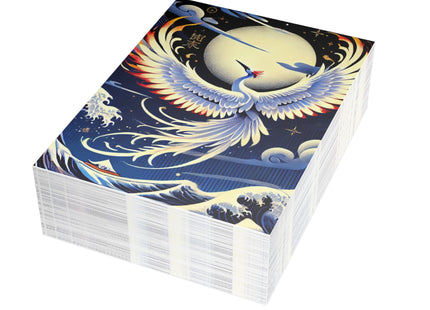 Majestic White Crane Postcards (envelopes included) - Bundles of 10, 30, 50 Pieces