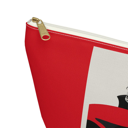 Crimson Masquerade Cosmetic Bag – Dramatic Grace & Bold Elegance