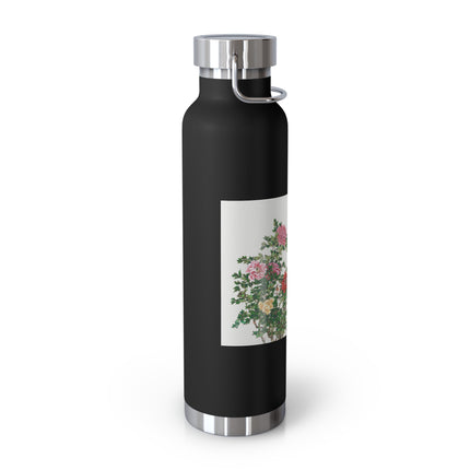 Peonies and Birds by Okamoto Shuki Copper Vacuum Insulated Bottle, 22oz