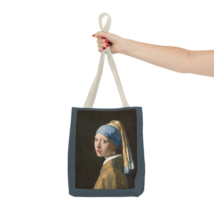 Girl with a Pearl Earring by Johannes Vermeer Tote Bag (AOP)