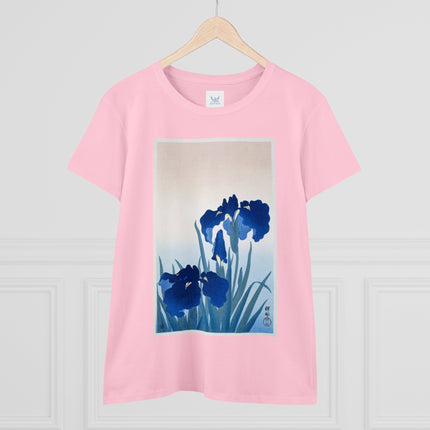 Irises by Ohara Koson Women's Midweight Cotton Tee