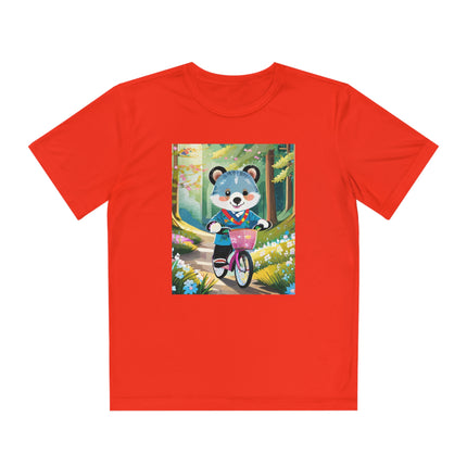 Furry Cyclist Youth Competitor Tee – Woodland Adventure & Playful Charm