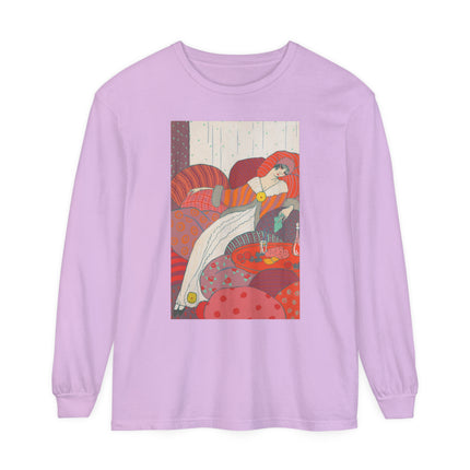 Les Coussins by Georges Lepape Garment-dyed Long Sleeve T-Shirt