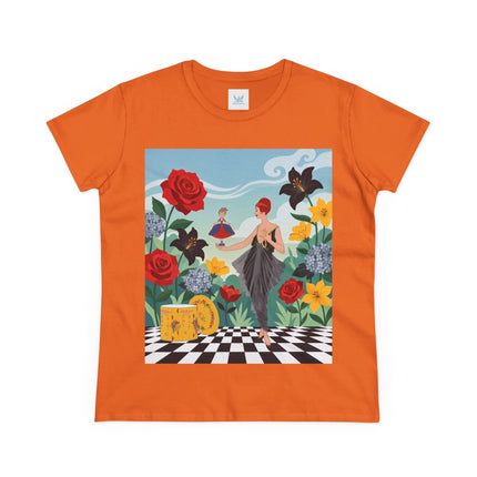 🌹🖤 The Rose Garden Dollmaker Cotton Tee – Art Deco Fashion Fantasy