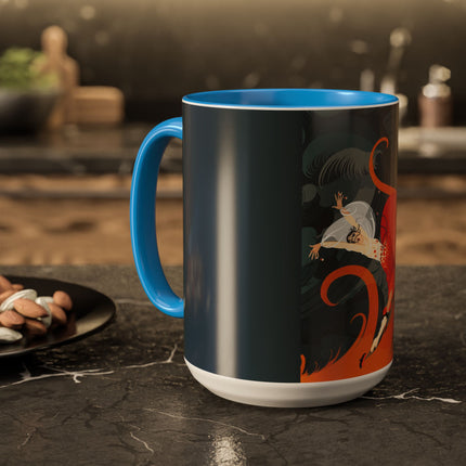 Flame of the Tempest Colorful Mugs – Fiery Storm & Dramatic Elegance