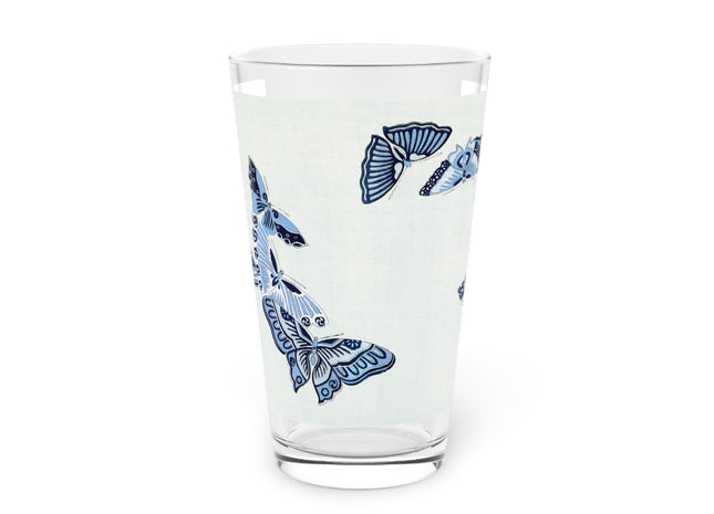 One Thousand Butterflies by Kamisaka Sekka Glass, 16oz