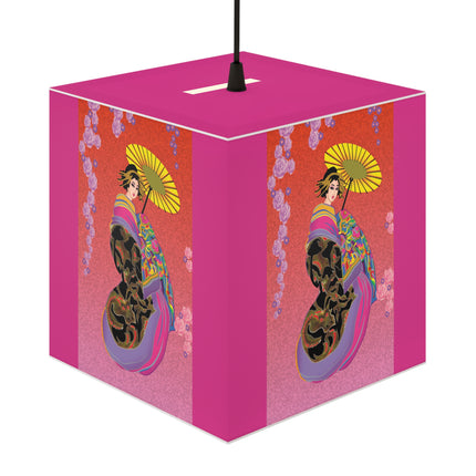 Enchanting Geisha Light Cube Lamp