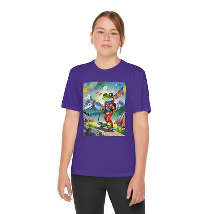 Skateboarding Frog Youth Competitor Tee – Whimsical Adventure & Playful Energy