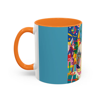 🎀✨ The Christmas Court Of Joy Colorful Mug – Art Deco Holiday Fantasy