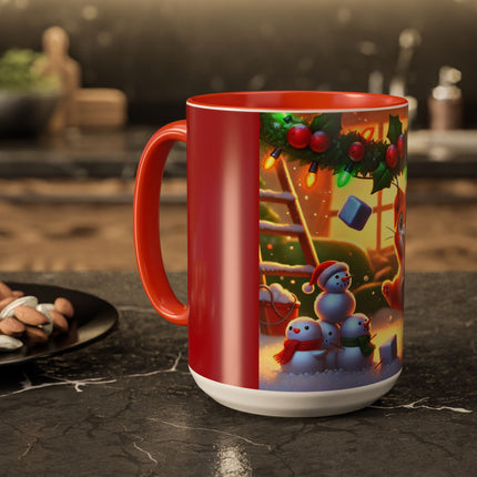 Naughty or Nice Kitten Christmas Colorful Mugs (11oz, 15oz)
