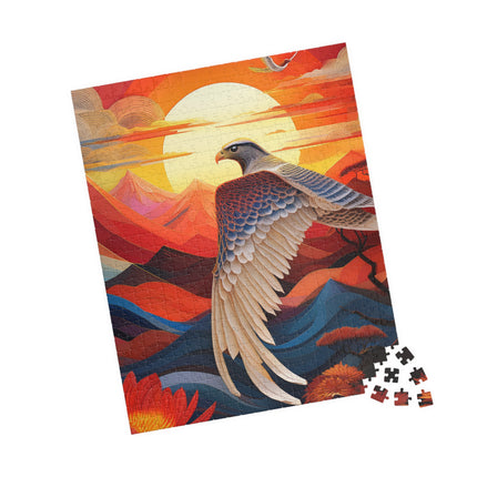 Falcon's Sunset Masterpiece Puzzle (110, 252, 520, 1014-piece)