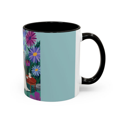 The Lady Of The Garden Tea Colorful Mugs – Art Deco Floral Elegance