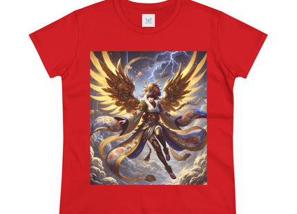 Valkyrie Descending Through Storm Women's Midweight Cotton Tee