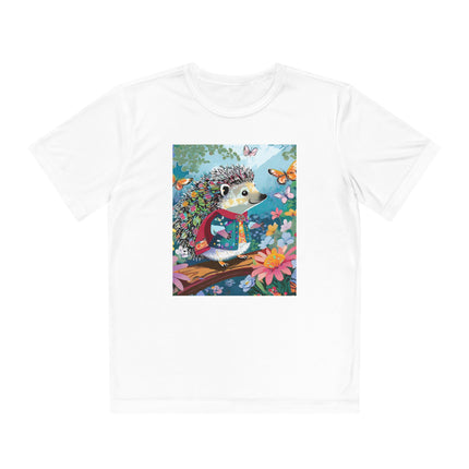 Cute Hedgehog Youth Competitor Tee – Garden Adventure & Whimsical Charm