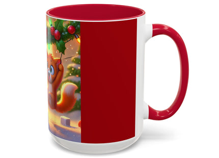 Naughty or Nice Kitten Christmas Colorful Mugs (11oz, 15oz)